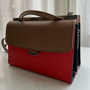 Fendi 2jour small red orange and brown